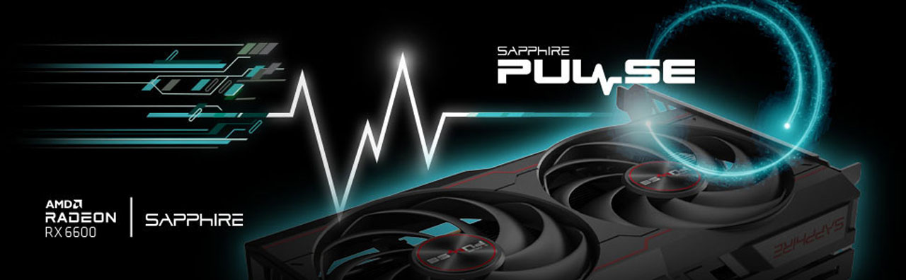 Sapphire Pulse AMD Radeon RX 6600 Gaming 8GB GDDR6 HDMI / DP LITE